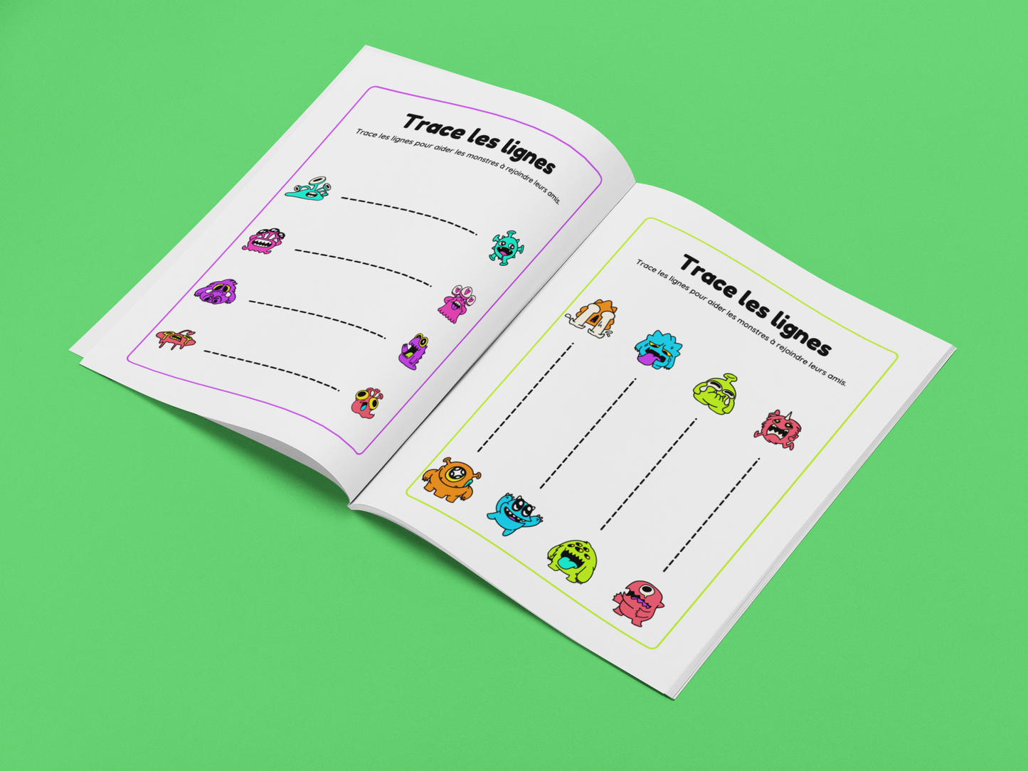 Monstres en Folie – Cahier d’activités pour enfants de 4 à 6 ans 💚