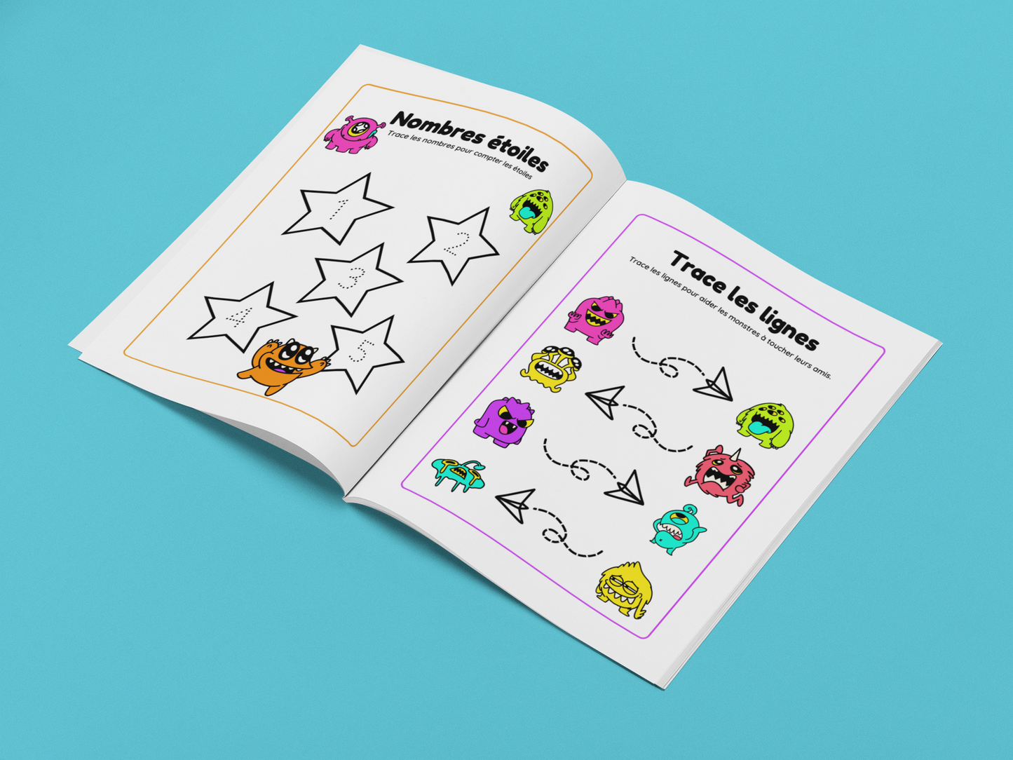 Monstres en Folie – Cahier d’activités pour enfants de 4 à 6 ans 💚