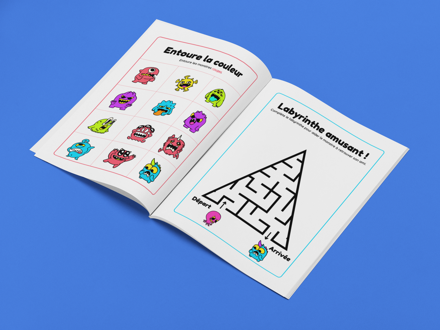 Monstres en Folie – Cahier d’activités pour enfants de 4 à 6 ans 💚