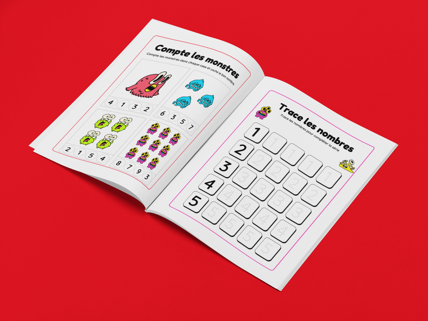 Monstres en Folie – Cahier d’activités pour enfants de 4 à 6 ans 💚