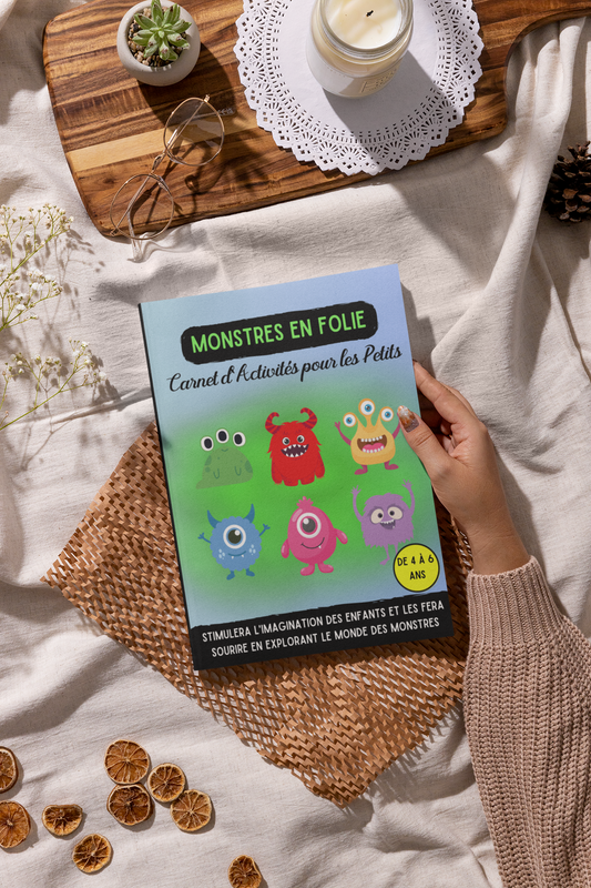 Monstres en Folie – Cahier d’activités pour enfants de 4 à 6 ans 💚