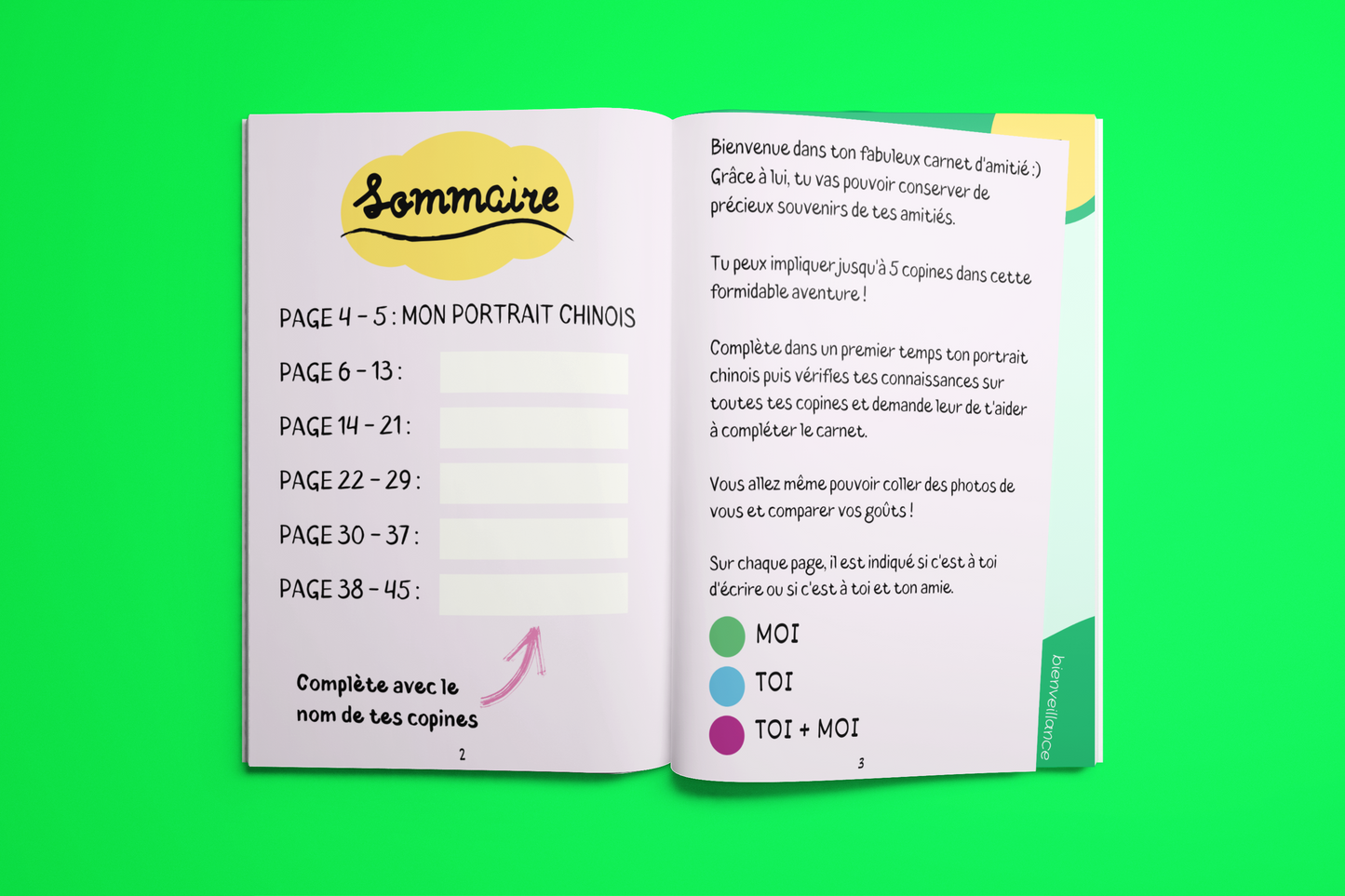 Mon Carnet d’Amitié – À remplir avec ses meilleures copines 💖