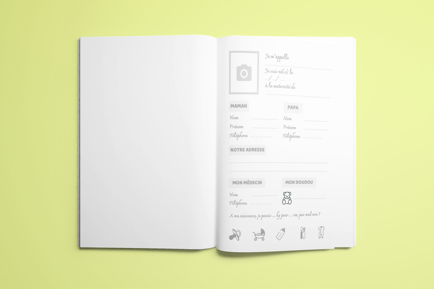 Carnet de suivi bébé ourson ❤️