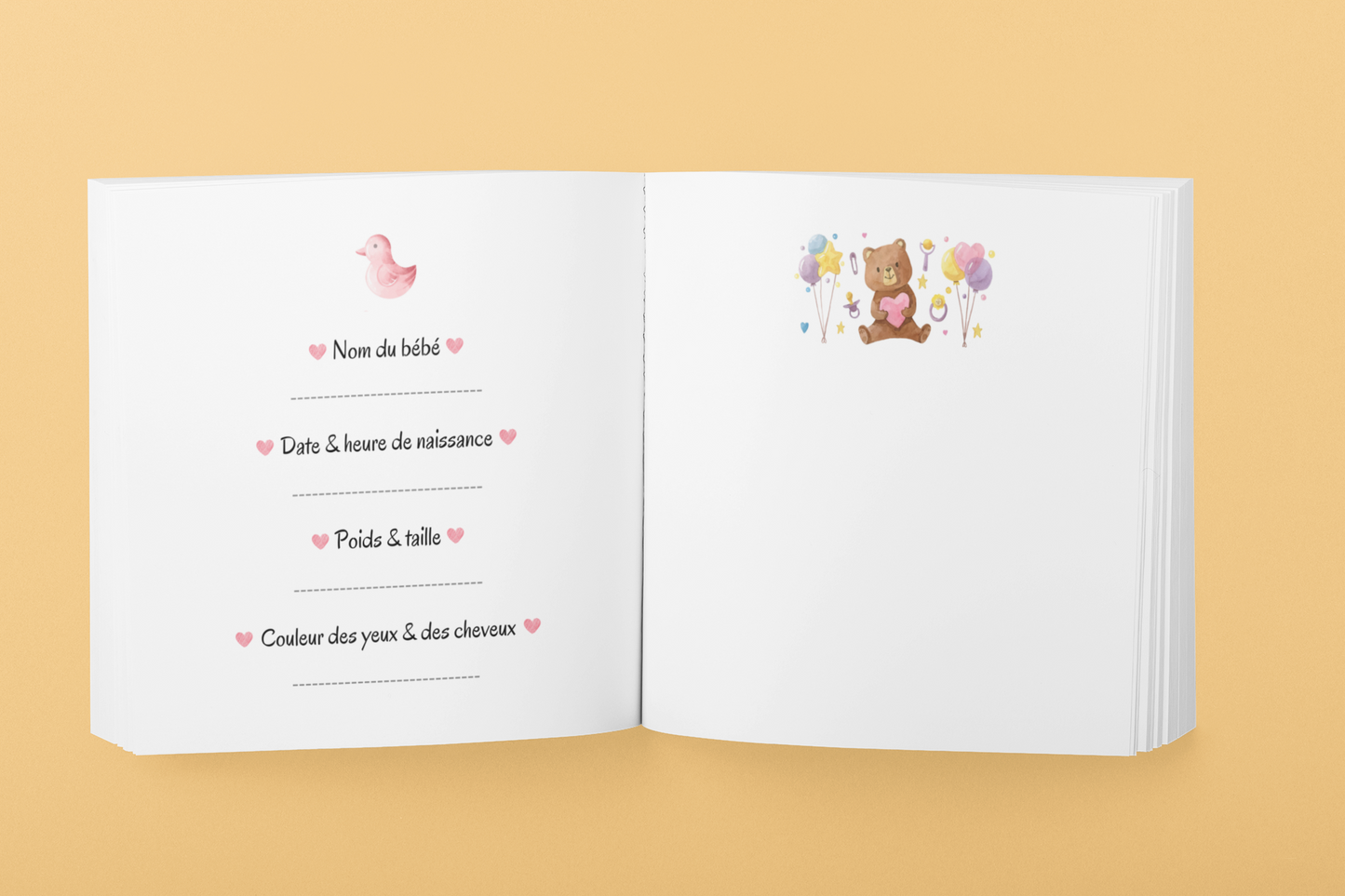 Livre d’Or Baby Shower - Fille ❤️